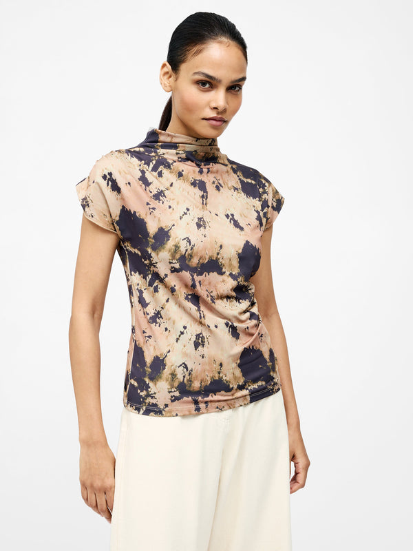 fcuk Ava Ruched Top Mocha Mousse