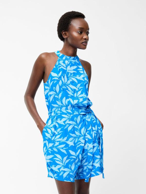 fcuk Avalina Halterneck Playsuit Blue Sea Star