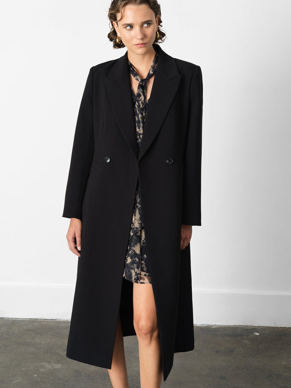 Fcuk Azra Twill Structured Coat Black