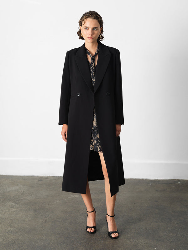 fcuk Azra Twill Structured Coat Black