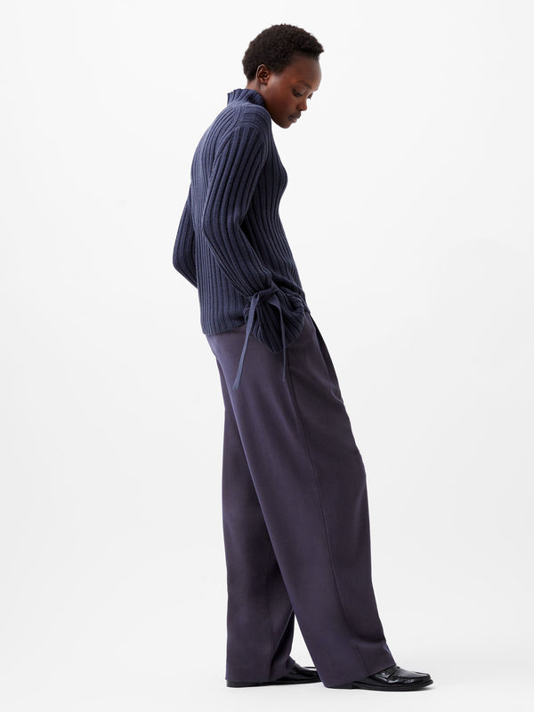 Fcuk Babysoft Tie Sleeve Jumper Marine