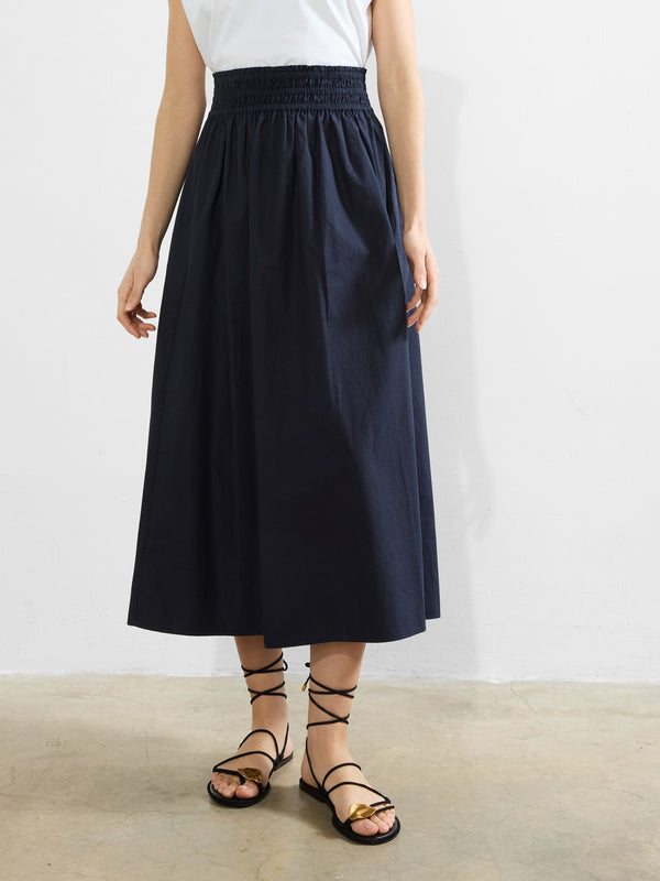 Fcuk Barletta Poplin Square Skirt Navy
