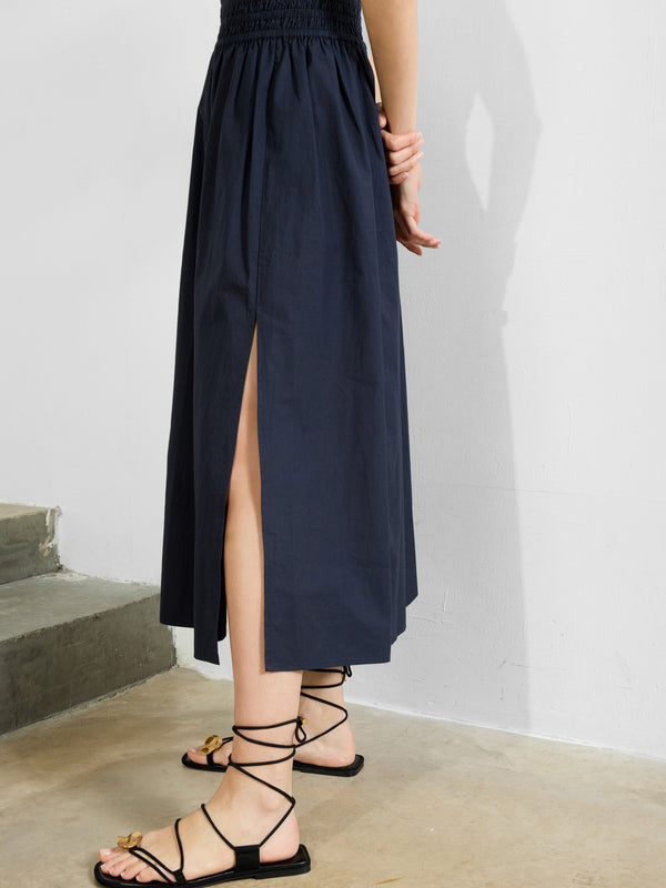 Fcuk Barletta Poplin Square Skirt Navy