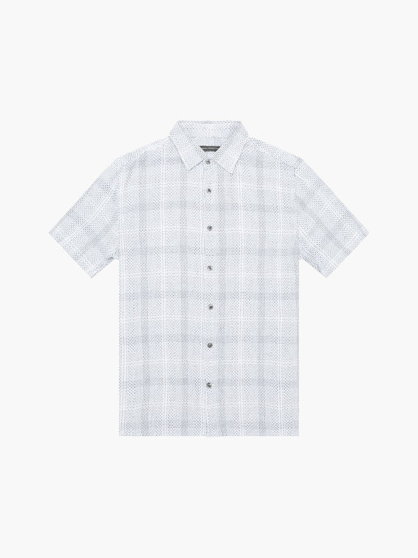 fcuk Barrow Dobby Short Sleeve Shirt Blue