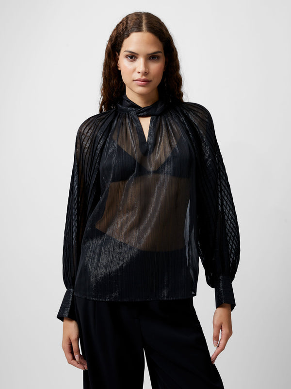 fcuk Beth Lurex Keyhole Top Blackout