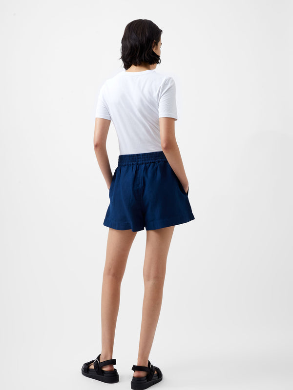 Fcuk Birdie Linen Shorts Midnight Blue