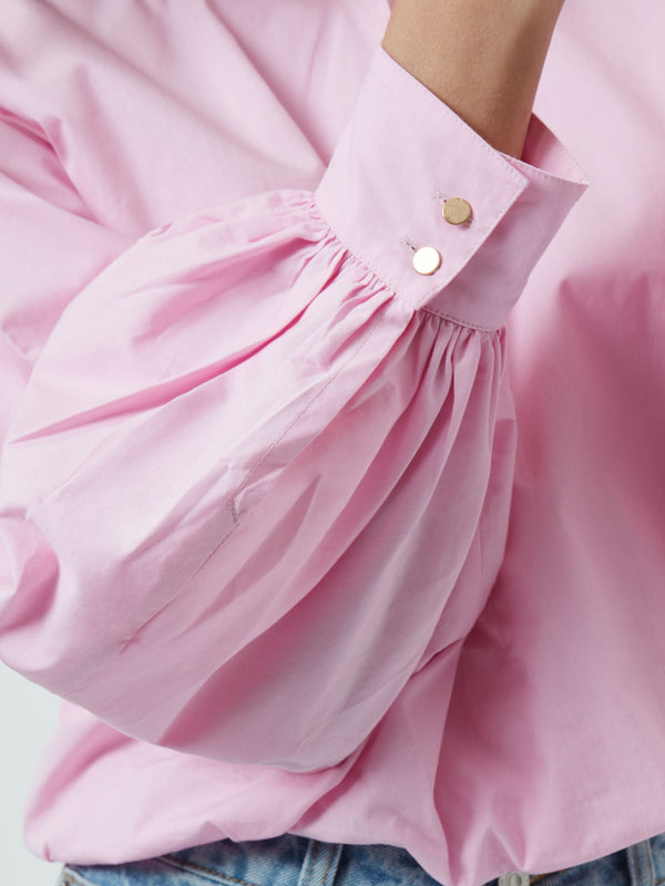 Fcuk Cambria Cotton Bubble Hem Top Bubblegum Pink