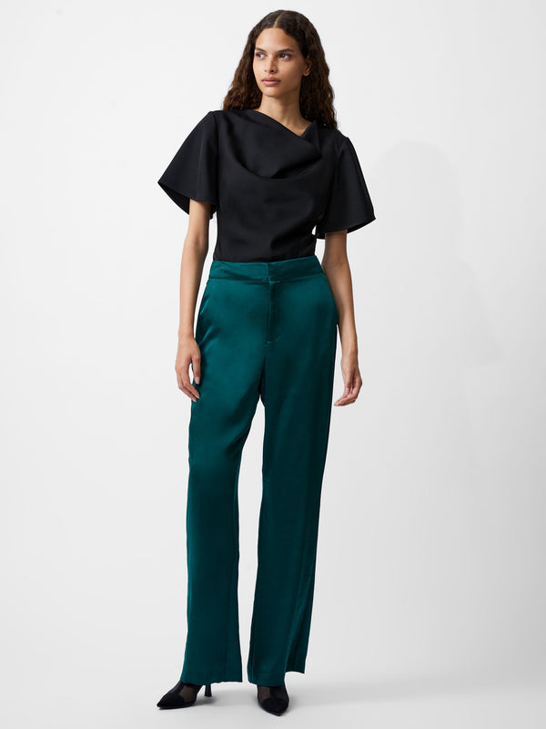 Fcuk Carey Satin Trousers Forest