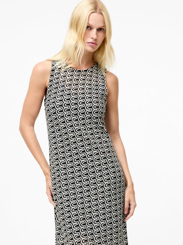 Fcuk Carly Jersey Tunic Maxi Dress Black/Cream