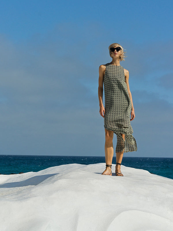 fcuk Carly Jersey Tunic Maxi Dress Black/Cream