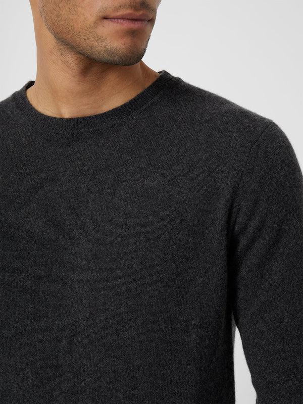 Fcuk Cashmere Knit Jumper Charcoal Mel