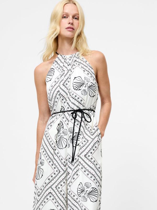 Fcuk Catherine Damasco Jumpsuit White/Black