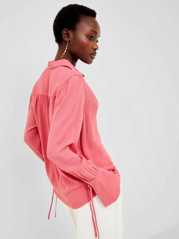 Fcuk Cecile Crepe Shirt Rose Kiss