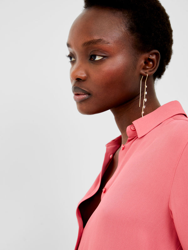 Fcuk Cecile Crepe Shirt Rose Kiss