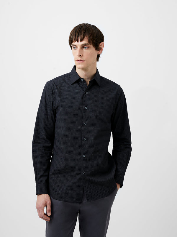 fcuk Classic Collar Printed Shirt Black Print