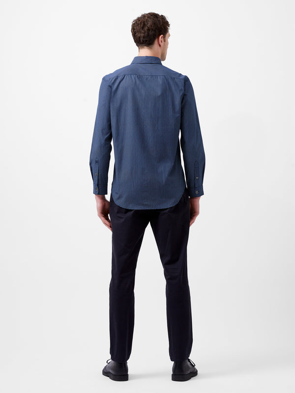 Fcuk Classic Collar Printed Shirt Blue Print