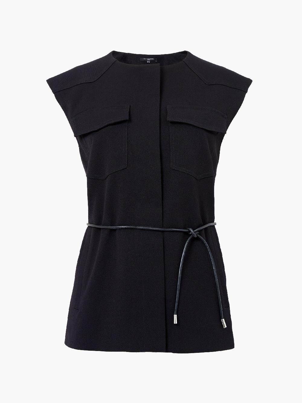 Fcuk Clover Tie Waistcoat Black