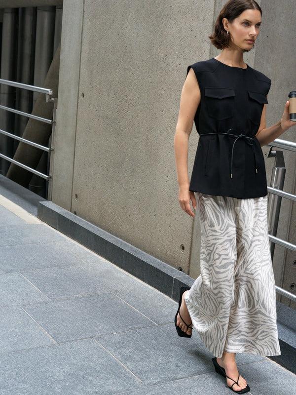 fcuk Clover Tie Waistcoat Black