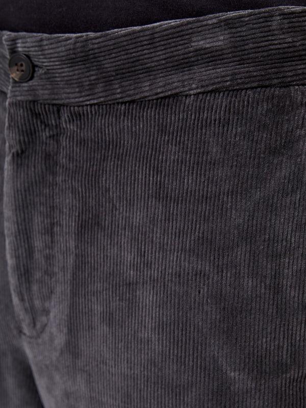 Fcuk Corduroy Stretch Band Trousers Dark Grey