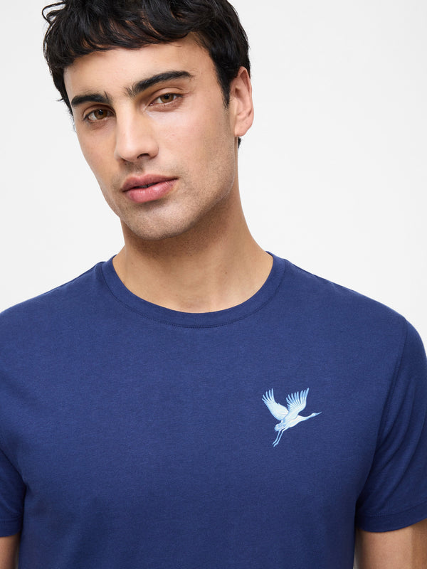 Fcuk Cormorant Organic Graphic T-Shirt Navy