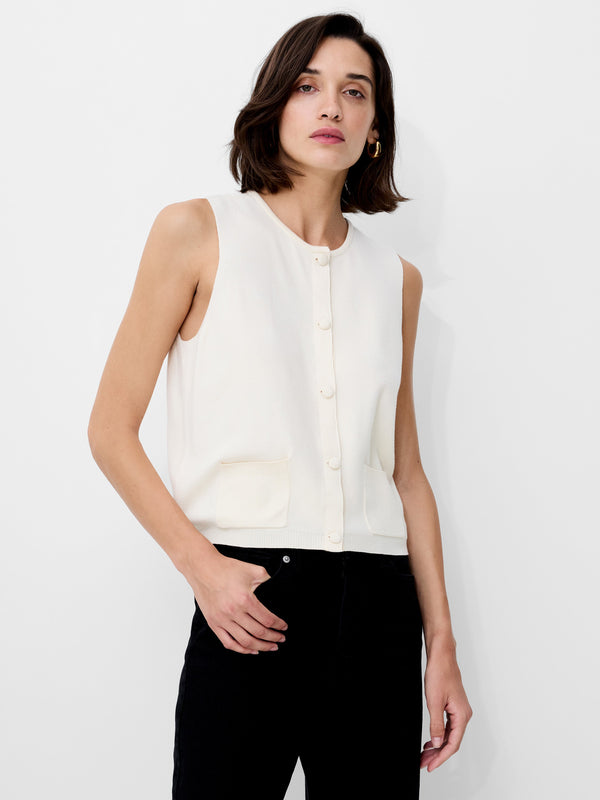 fcuk Cosysoft Knit Vest Porcelain Cream