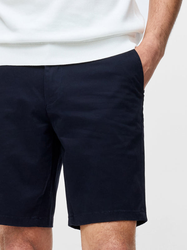 Fcuk Cotton Stretch Chino Shorts Navy