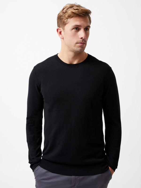 fcuk Crew Neck Knit Jumper Black