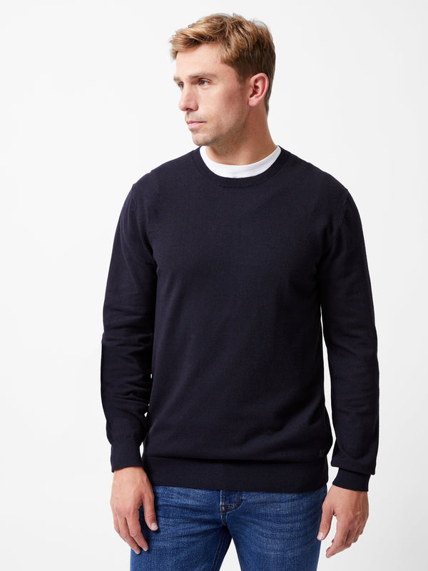 fcuk Crew Neck Knit Jumper Navy