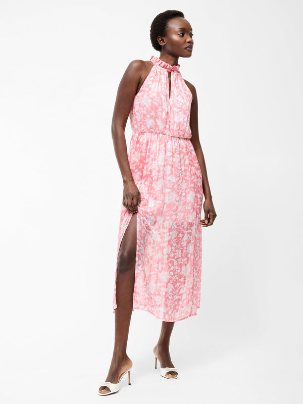 fcuk Cynthia Halterneck Midi Dress Pink Blossom