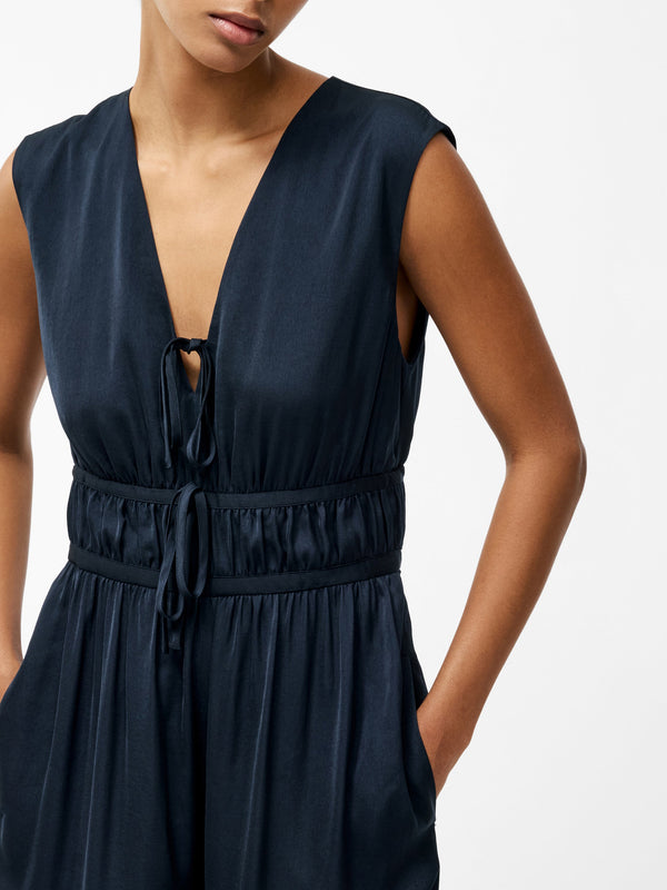 Fcuk Damasco Air Flow Poly Jumpsuit Navy