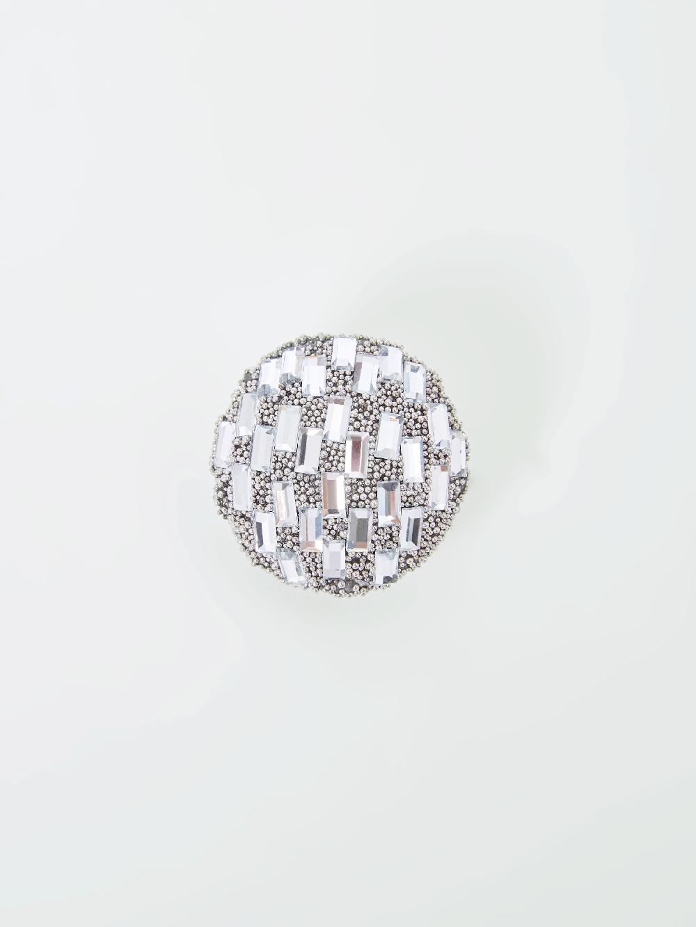 Fcuk Disco Ball Stud Earrings Silver