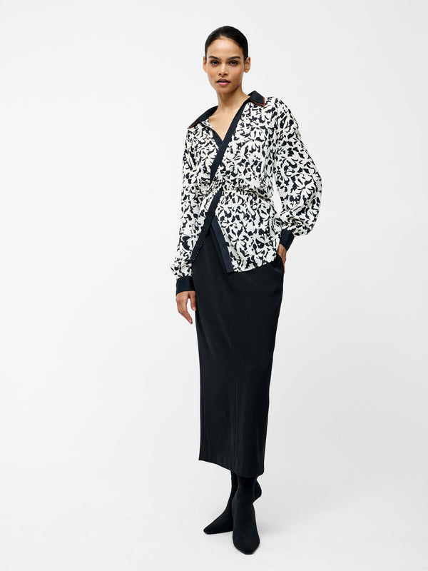 Fcuk Domasco Twist Popover Shirt Black/Cream