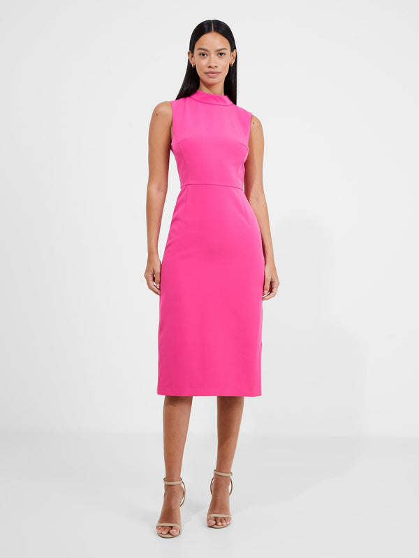 Fcuk Echo Crepe Mock Neck Dress