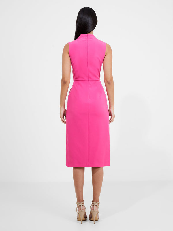 Fcuk Echo Crepe Mock Neck Dress