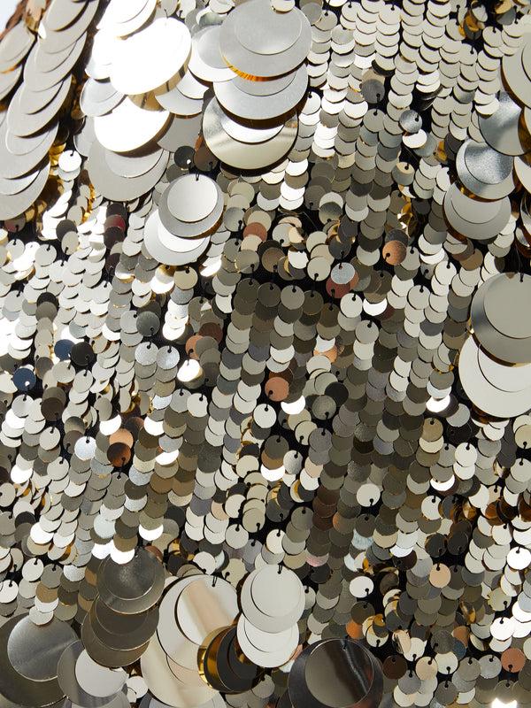 Fcuk Elodie Sequin Mini Skirt Metallic Gold