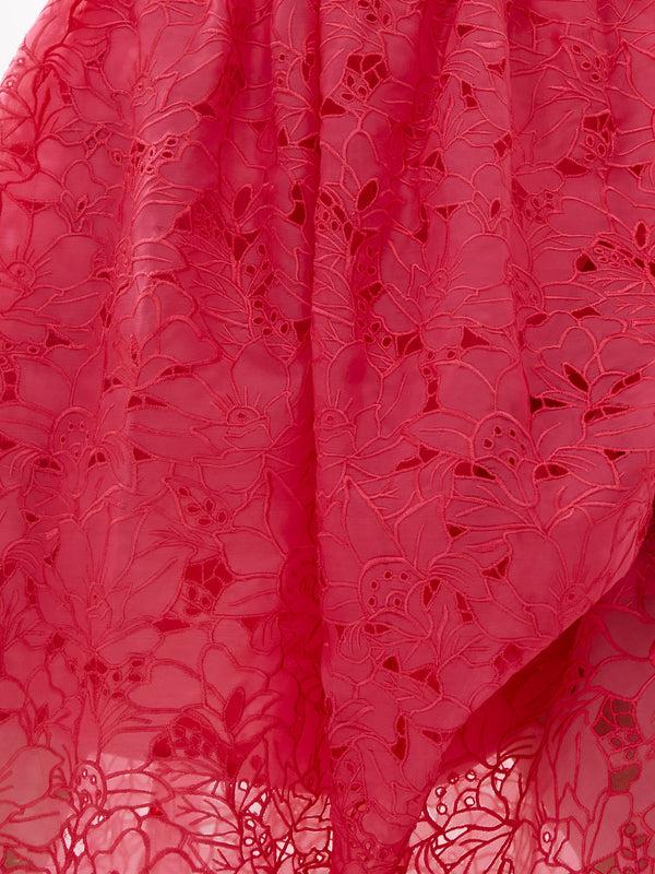 Fcuk Embroidered Lace Strappy Dress Azalea