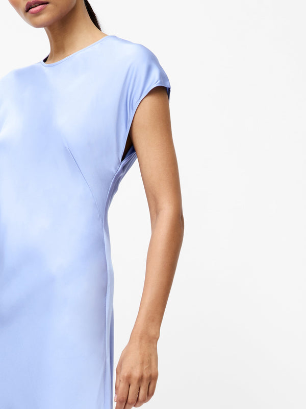 Fcuk Ennis Eco Satin Column Shape Dress Pale Iris