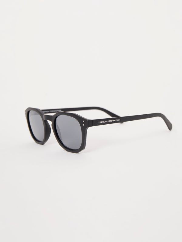 Fcuk Faceted Preppy Sunglasses Charcoal