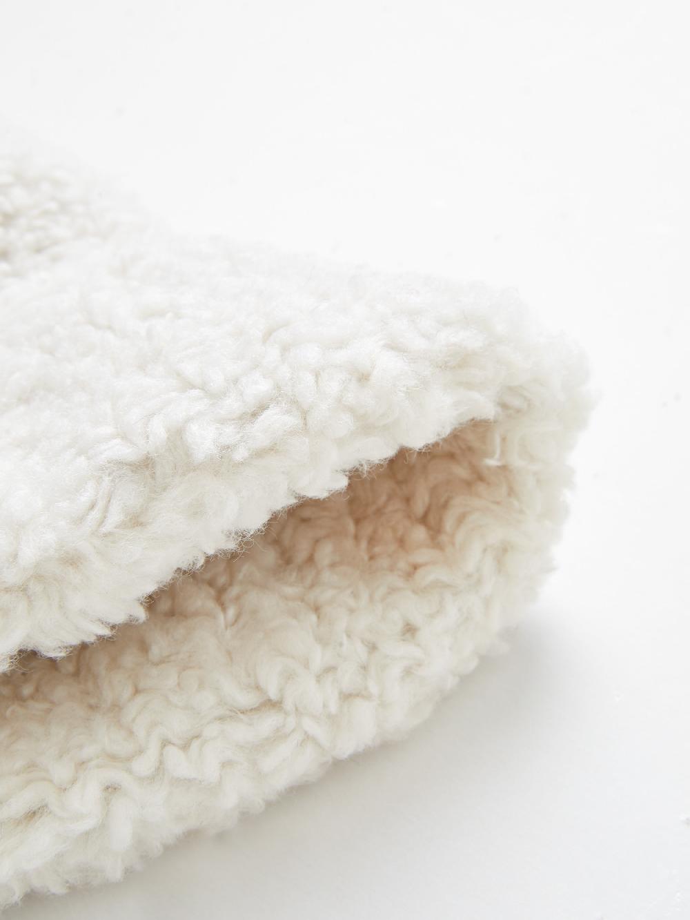 Fcuk Faux Shearling Bucket Hat Oatmeal