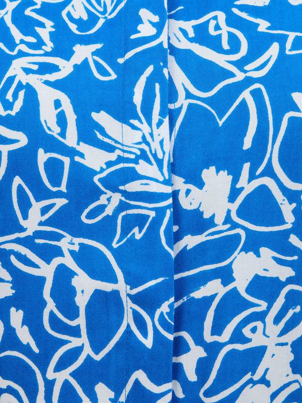 Fcuk Fayola Belted Shirt Dress Blue Sea Star