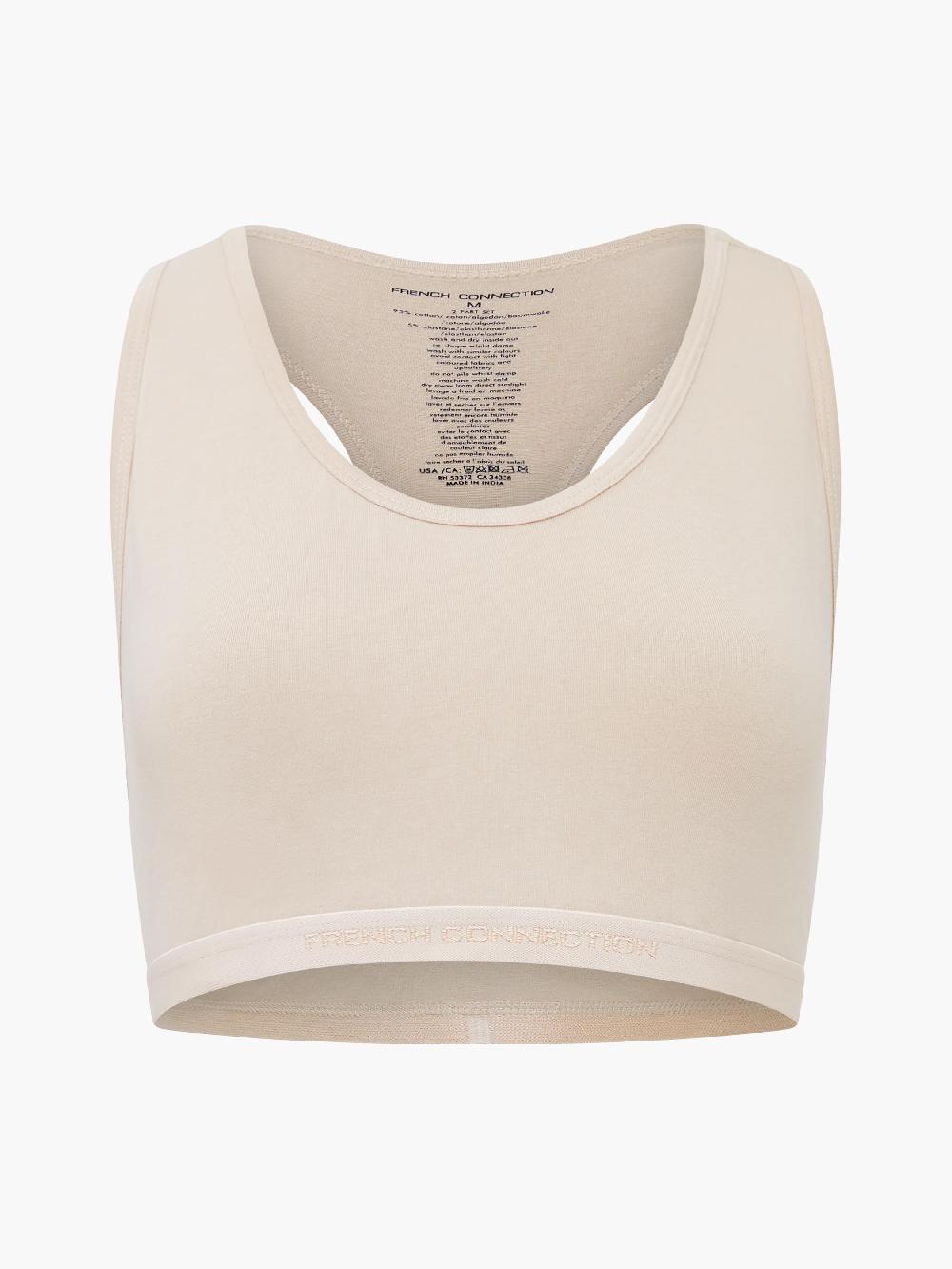 Fcuk Fc 2 Pack Crop Top Tonal Nude/Grey Excalibur