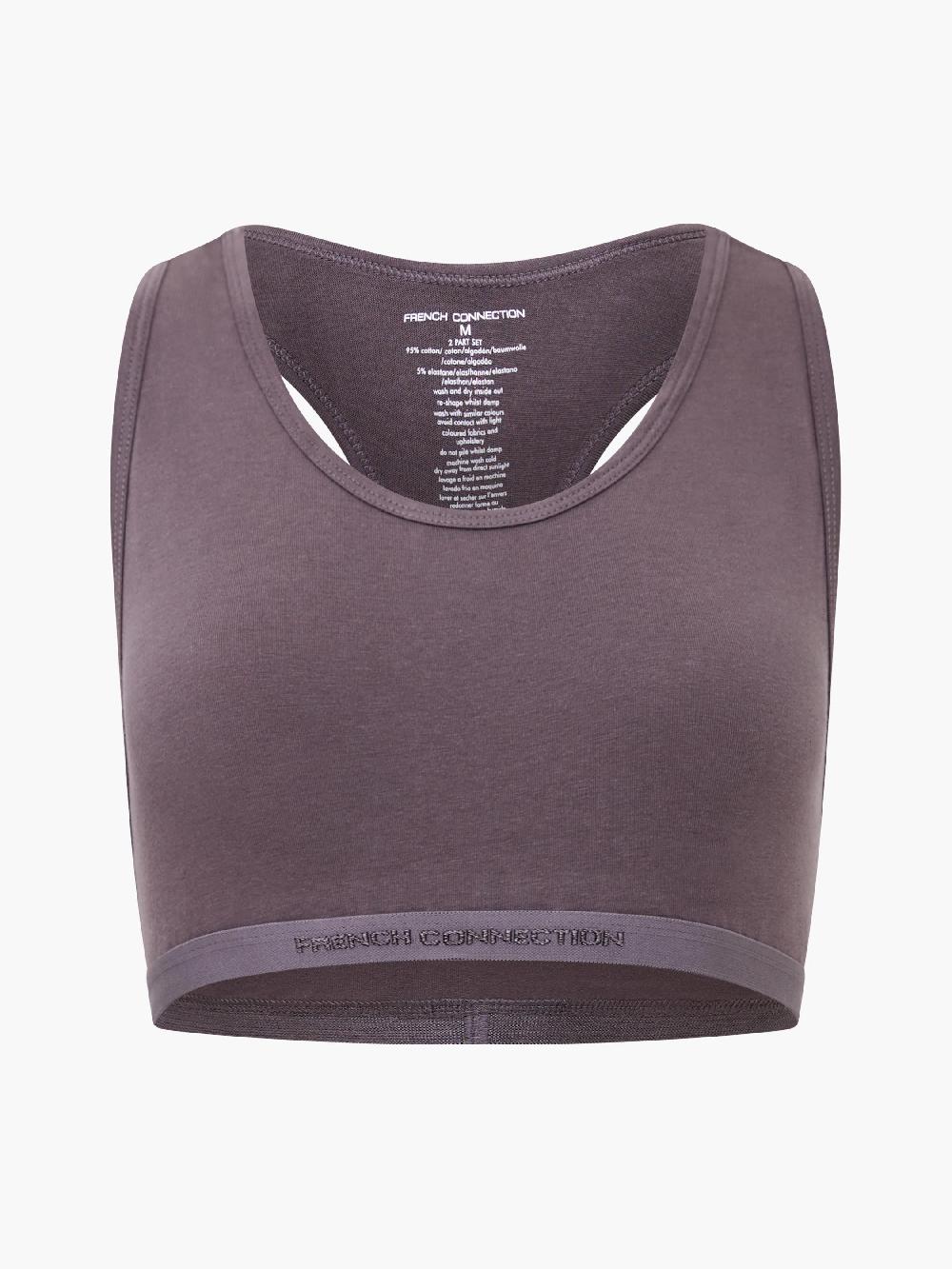 Fcuk Fc 2 Pack Crop Top Tonal Nude/Grey Excalibur