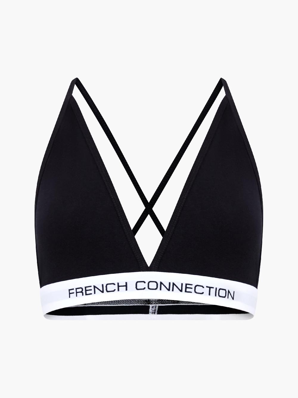 Fcuk Fc 2 Pack Logo Bralette Black/Grey