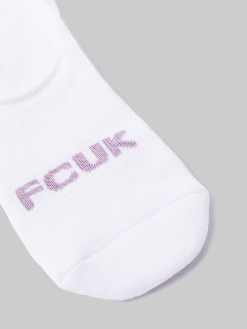 Fcuk FCUK 3 Pack Invisible Socks White/Lilac/Grey