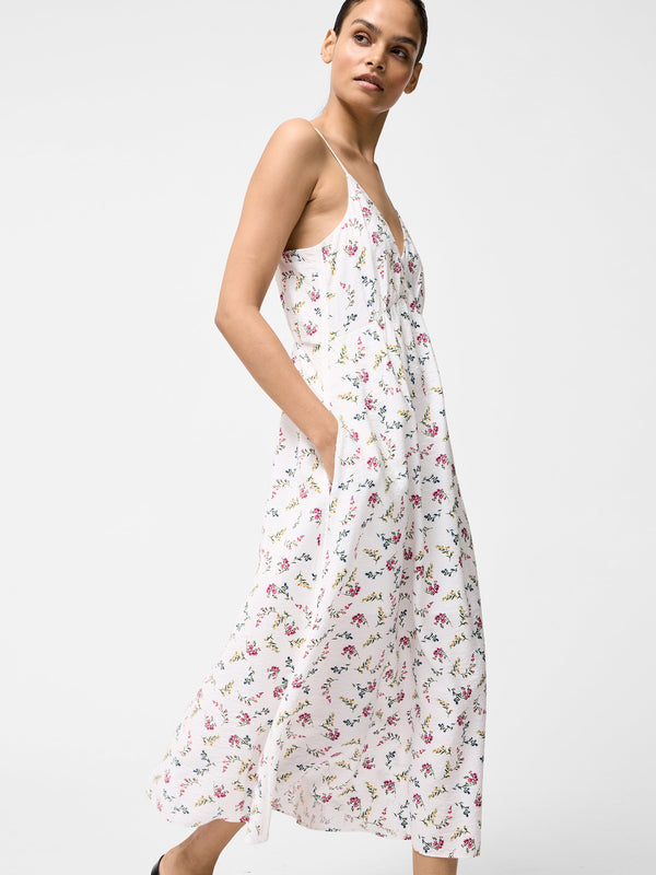 fcuk Florianna Strappy Dress Summer White Multi