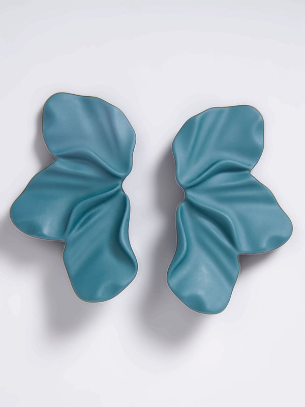 fcuk Flower Piece Earrings Dark Green
