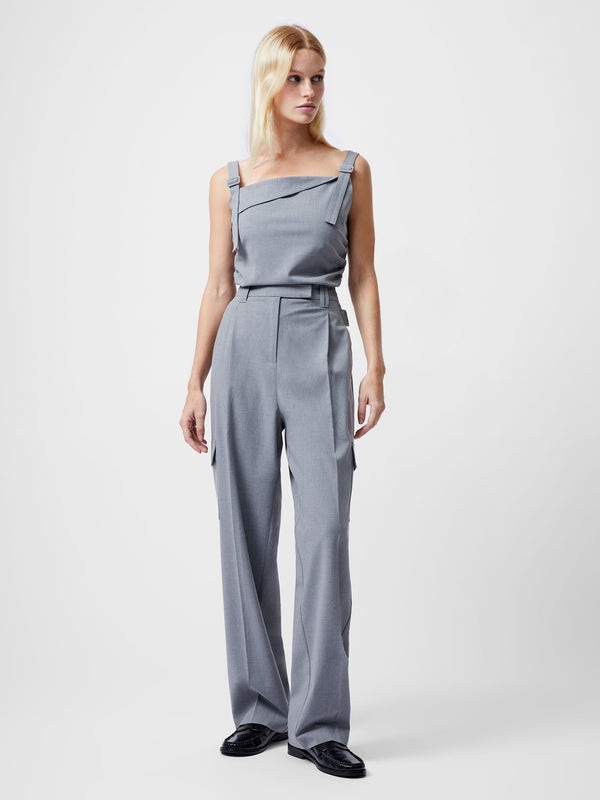 fcuk Franklin Barrel Leg Cargo Trousers Grey