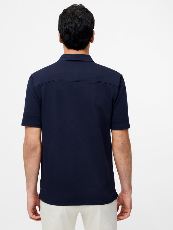 Fcuk French Terry Short Sleeve Shirt Navy