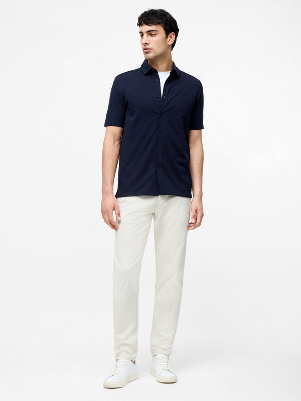 fcuk French Terry Short Sleeve Shirt Navy
