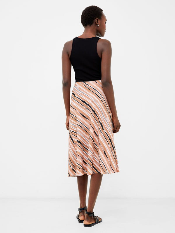 Fcuk Gaia Flavia Textured Skirt Mocha Mousse